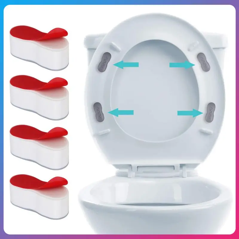 Toilet Cover Gasket Bumper Self-adhesive Seat Cushioning Pads Provides A Great Buffering Protective Bidet Attachment Bathroom