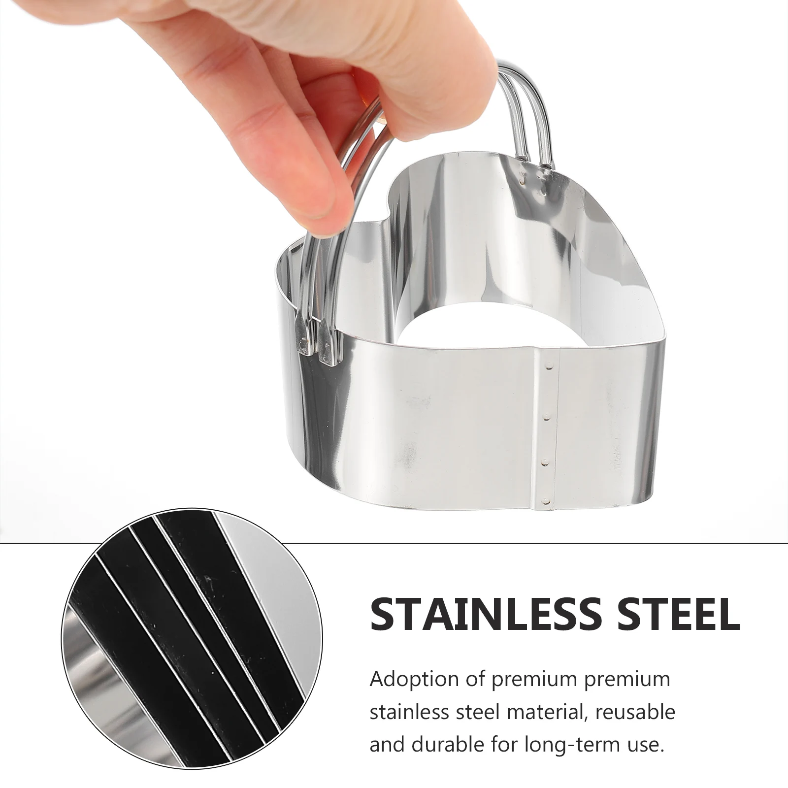 

1 set Reusable Stainless Steel Biscuit Molds Set Small Lightweight Easy to Store Cookies Mousse Fondant Tools