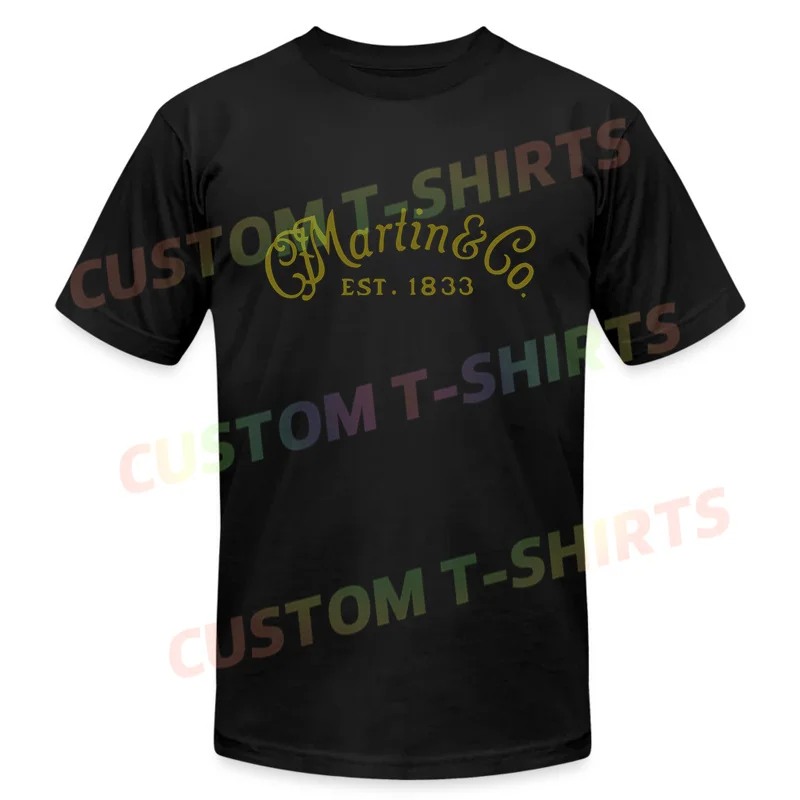

2024 Men T Shirt Casual New Martin Guitar Logo T-shirt Graphic Summer Short Sleeves 100% Cotton S-3XL