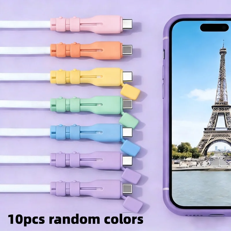 Charging Cable Protective Sleeves, Prevent Wire Breakage & Cable Organizer, Compatible with USB-C Laptops, Tablets & Smartphones