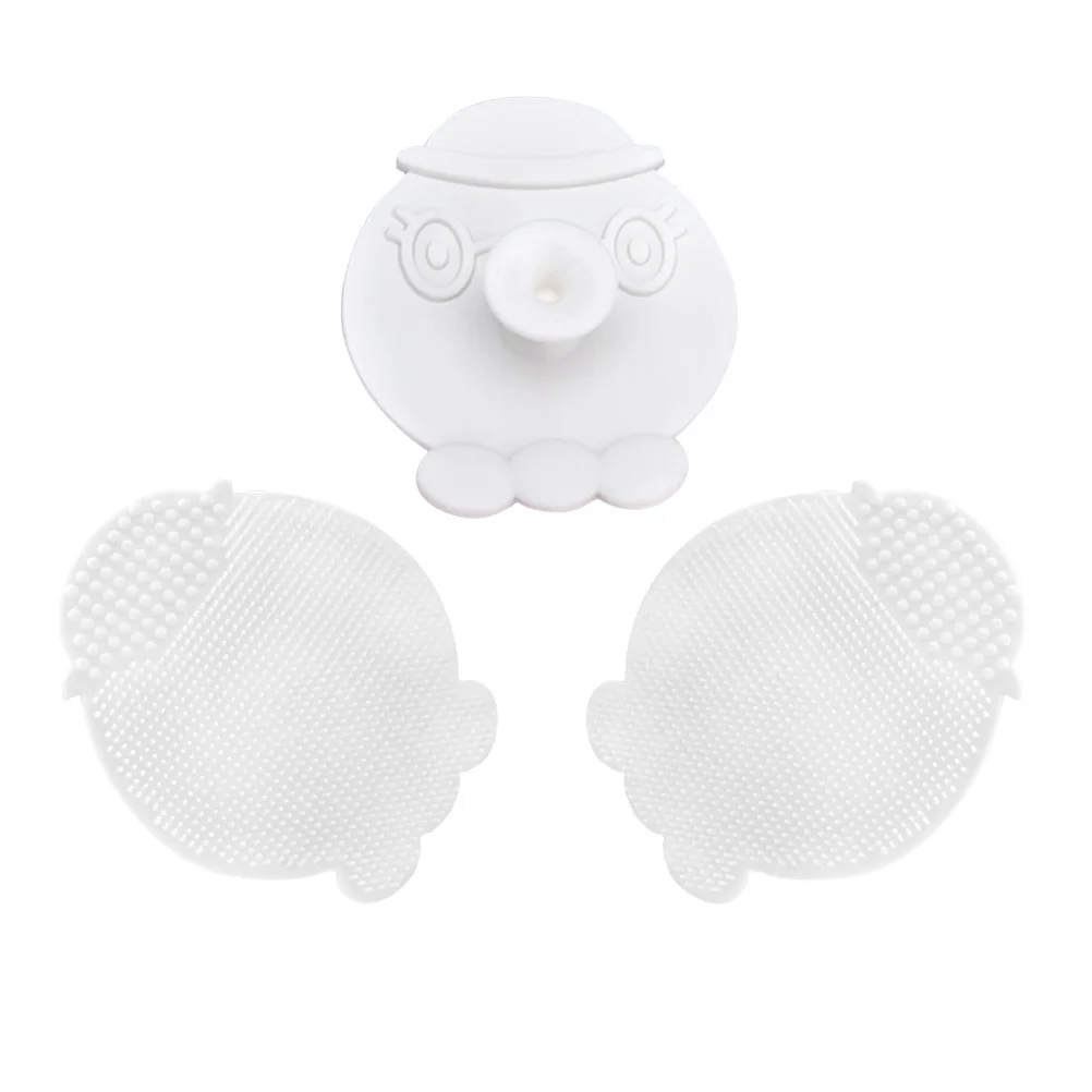 

3Pcs Facial Brush Silicone Octopus Shape Deep Cleansing Exfoliating Gentle for All Skin Types Face Body Fruit Cleaning Tool