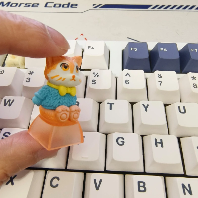 Cute Artisan Keycap Cartoon Animal Crossing Cherry Profile Keycaps for Mechanical Keyboard Cross Shaft DIY Custom Keycaps Gift