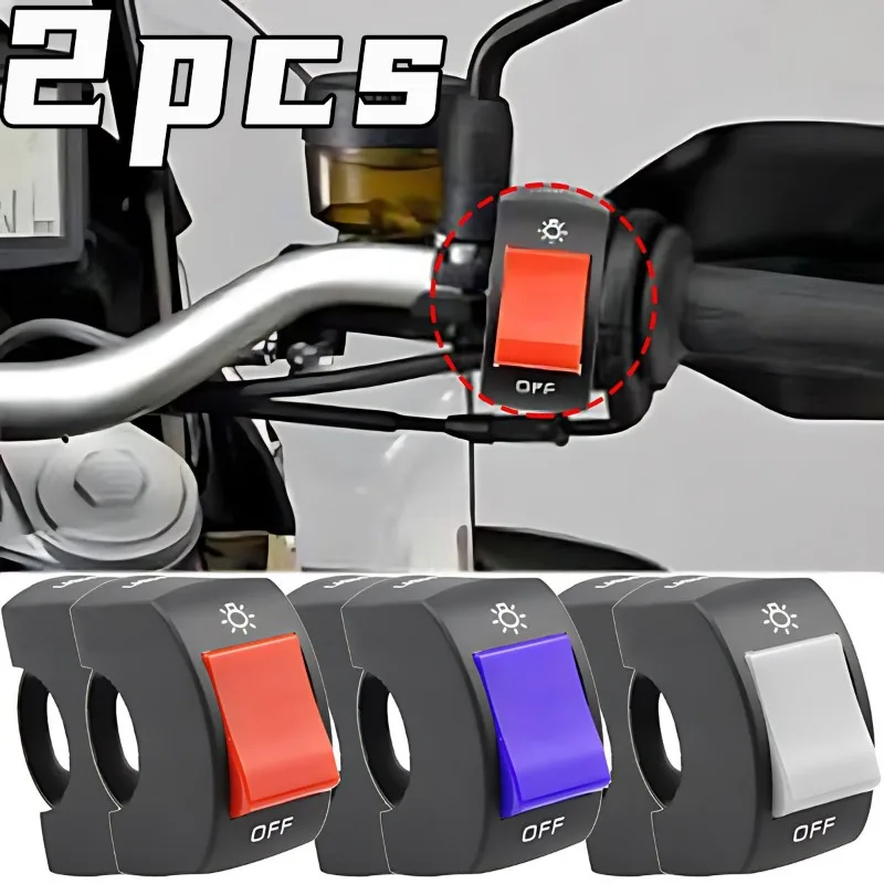 12V Motorcycle ON/OFF Switch Second-line Headlight Switch Waterproof Handlebar Switch Connector for Scooter Motorbike Accessory