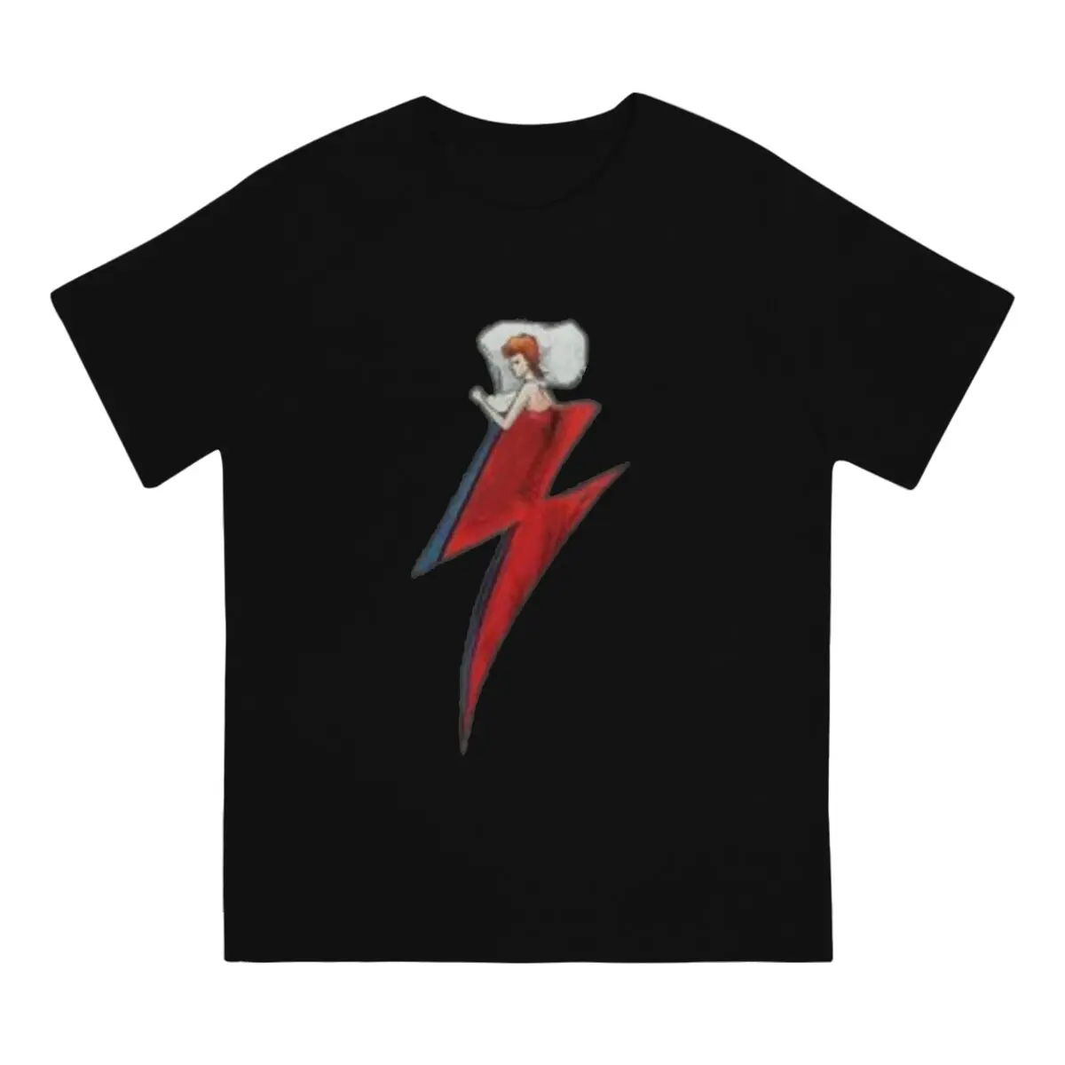 Cool Cool B-Bowie Creative TShirt for Men Sleeping Round Collar Pure Cotton T Shirt Hip Hop Birthday Gifts OutdoorWear