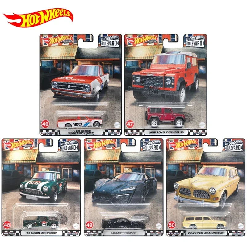 Original Hot Wheels Premium Car Boulevard Diecast 1/64 Voiture Porsche Volkswagen Benz Chevy Kids Boys Toys for Children Gift