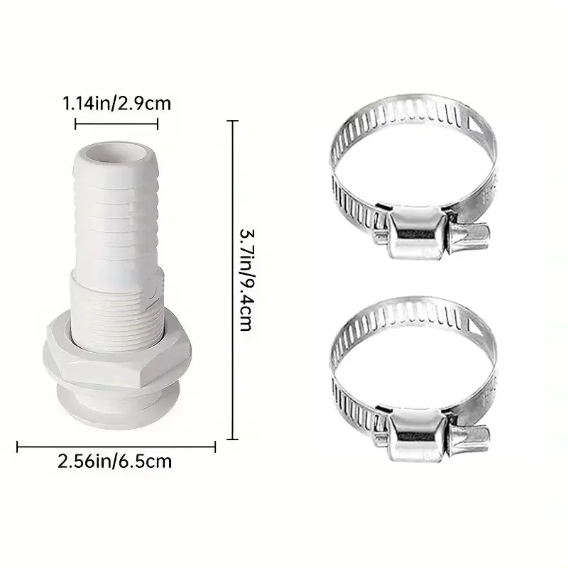 1Set Bilge Pump Hose, 1-1/8 Inch Dia Bilge Pump Installation Kit 1100GPH, 6.5 FT Kink-free Flexible PVC Hose Rv Parts