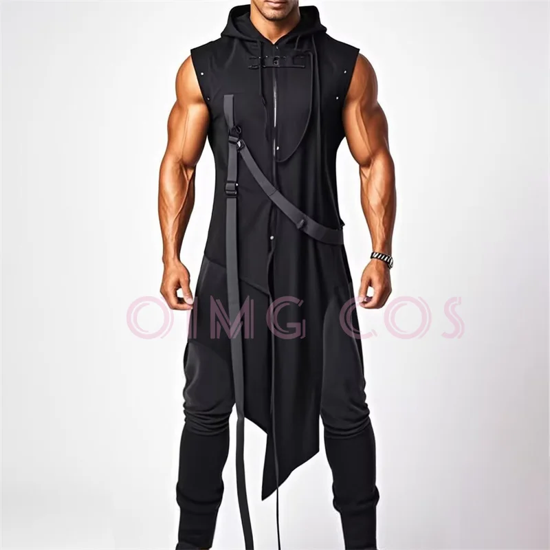 

Halloween Gothic dark rock sleeveless vest medieval costume cosplay stage performance costume Men's