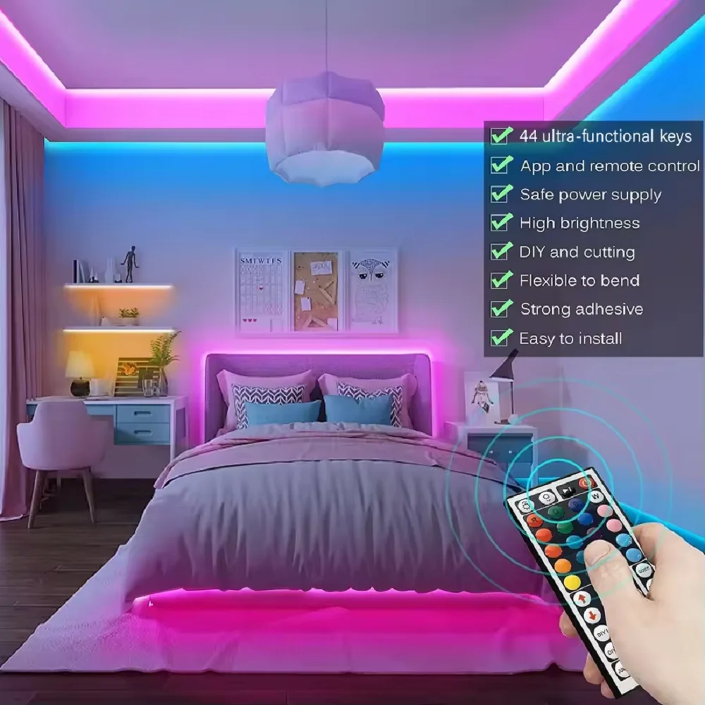 USB LED Strip Lights APP Control Color Changing 3535 RGB Led Light Flexible Lamp Tape for Room Decoration TV Backlight Diode