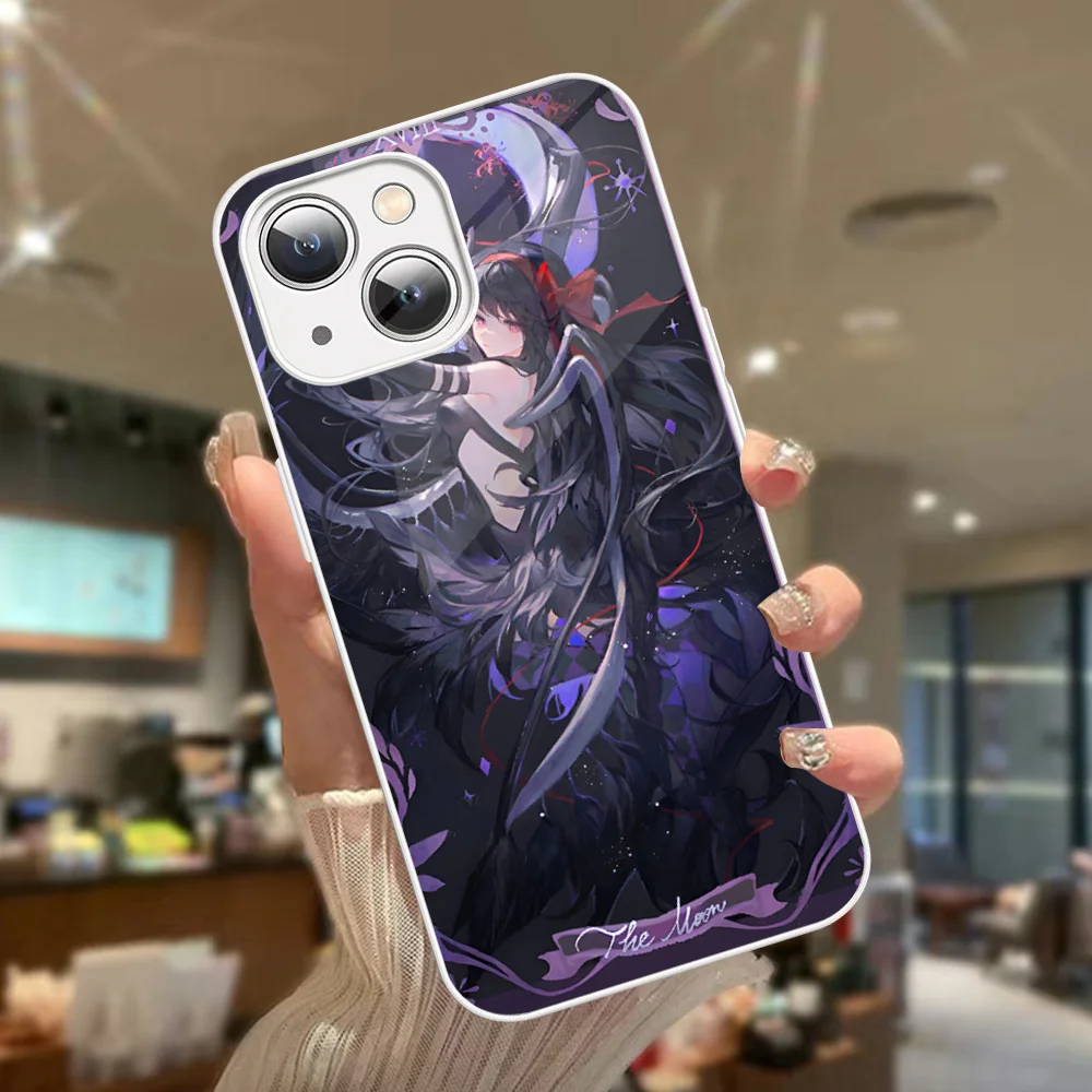 Anime Character Puella Magi Madoka Magica Phone Case Tempered Glass For Iphone 14 13 12 11 Pro Mini XS MAX 14Plus X XS XR