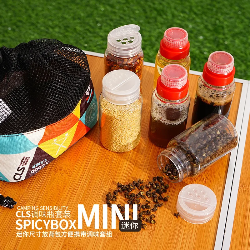 

Mini Seasoning Bottle Set, Outdoor Camping Barbecue Seasoning Jar, Portable Kitchen Storage Seasoning Box