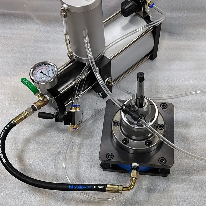 Pneumatic clamp seat, hydraulic clamp seat dual-purpose fixture, for cylinder diameter 160 sets of drilling and milling machines view 6