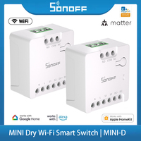 SONOFF MINI-D MINI Dry Wi-Fi Matter Smart Switch Dry Contact Relay DC Low Power Motor for Garage Door Boiler Via Alexa Google