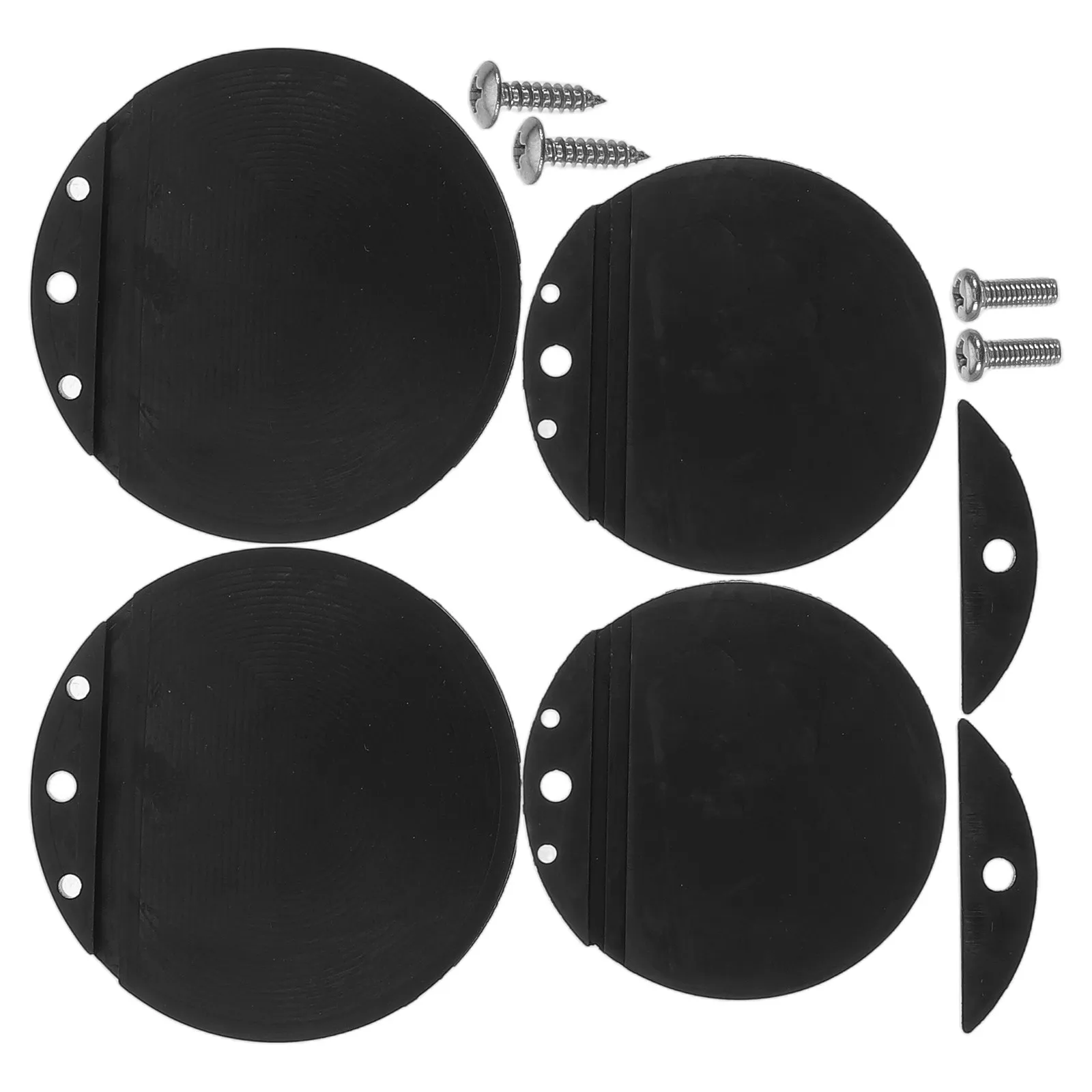 4Pcs Boat Scupper Flapper Replacement Kit for Transom Drain Plug Rubber Hull Valve Marine Waterproof Anti-Leak Seal Universal