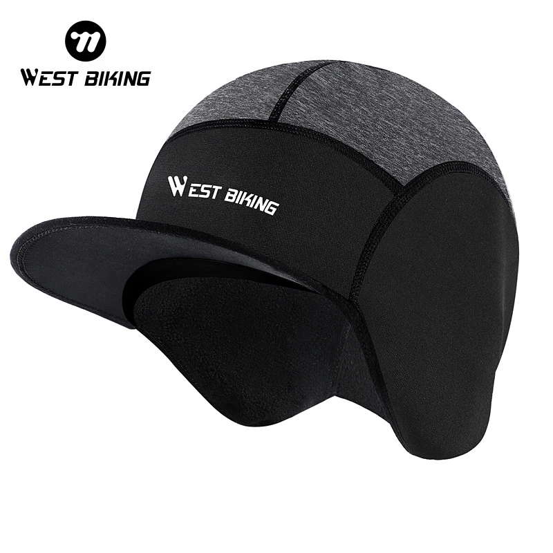 WEST BIKING Winter Cycling Caps Warm Fleece Bike Helmet Hat Outdoor Sport Skiing Snowboard Running Bicycle Men Women Cycling Cap