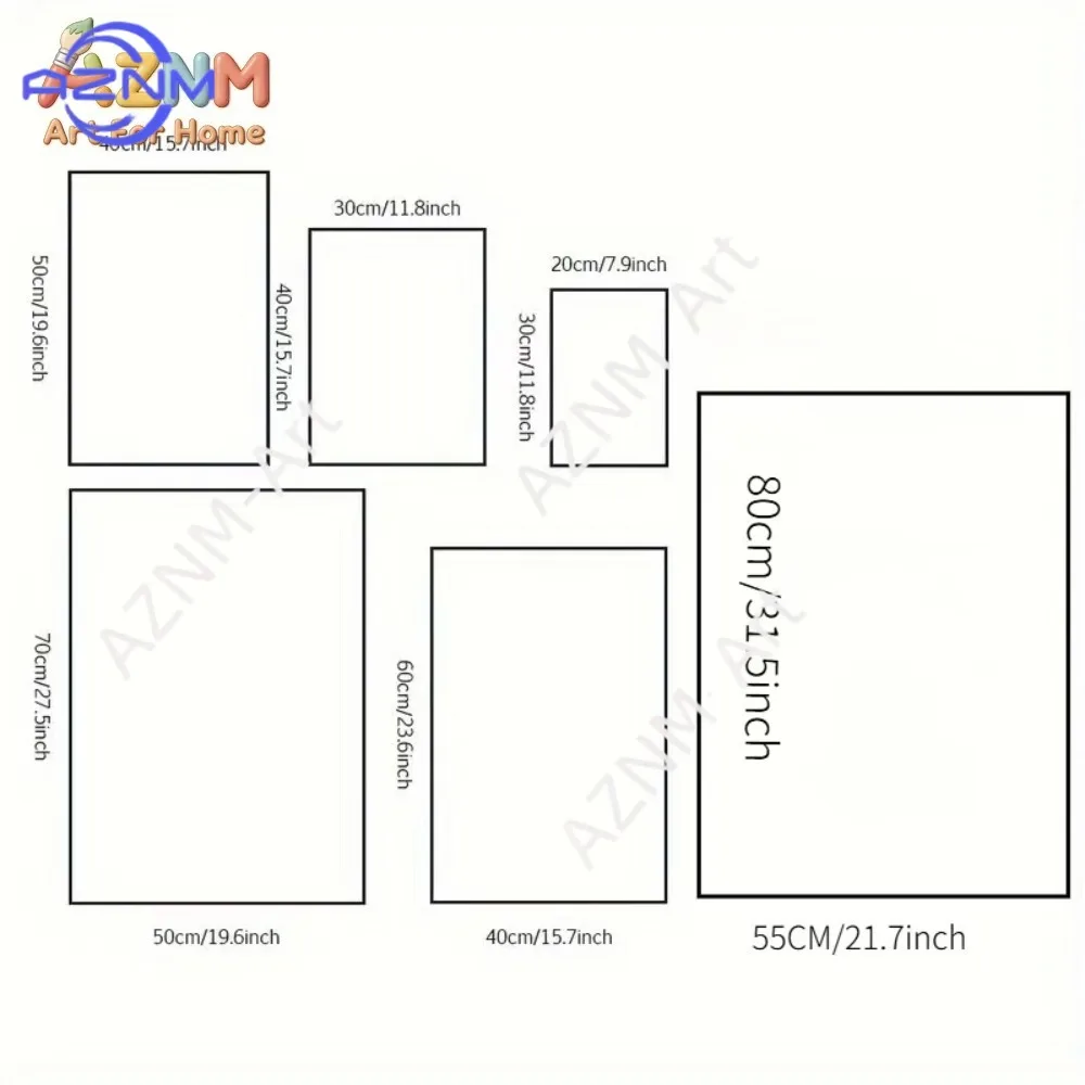 1pc Gradient Halo Whitepaper Poster HD Quality Poster Wall Art Painting Study Room Wall Decor