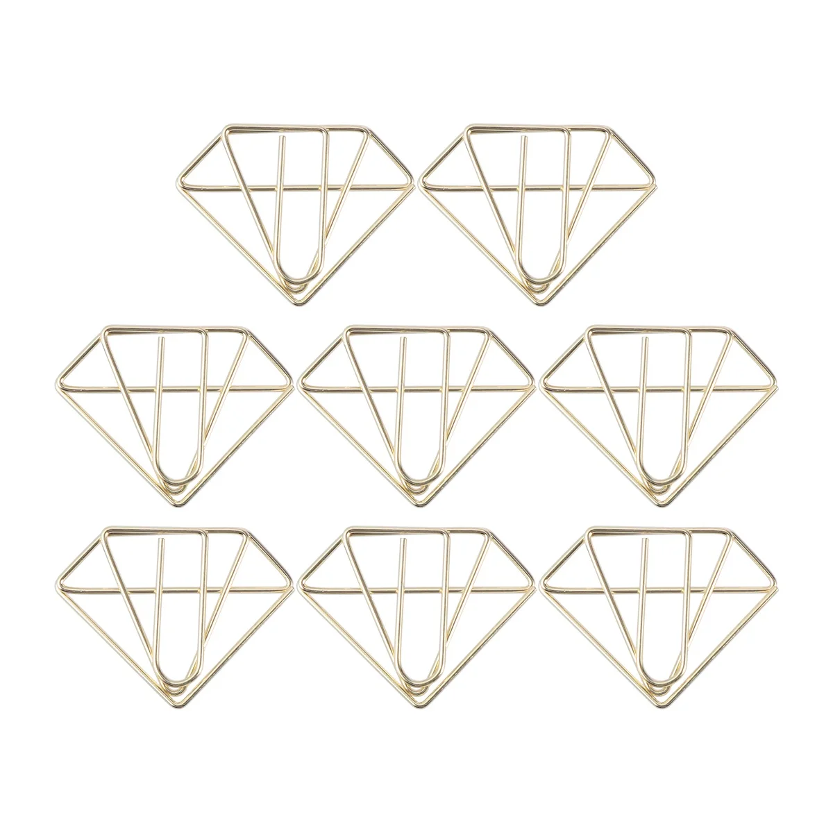 8 graffette diamantate luminose, accessori per ufficio, metallo antiscivolo, cancelleria per la scuola domestica, decorazioni dorate resistenti alla corrosione