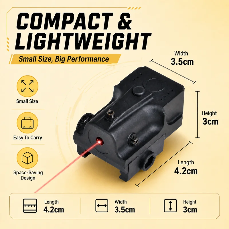 Adjustable Mini Red Light Marker Universal 20mm Rail Mount Ornament for Hobby Toy Model Decoration