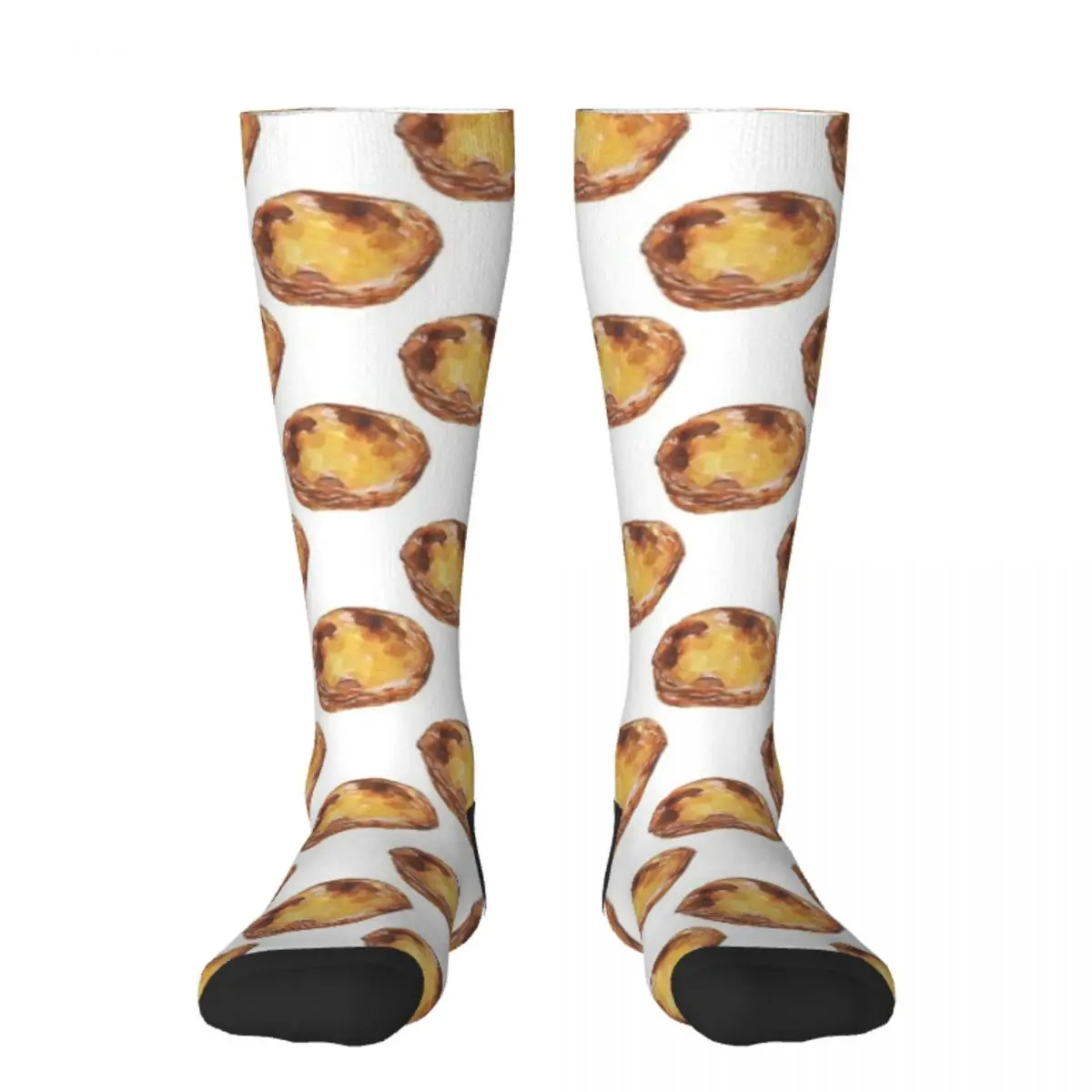 

Pastel de nata, portuguese tarts white Socks colored funny sock aesthetic Male Socks Women's