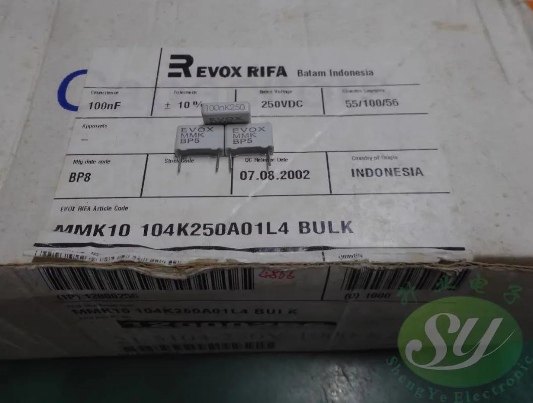 

10PCS EVOX MMK10 0.1uf/250v 100nf u1 104 New film capacitor 10MM