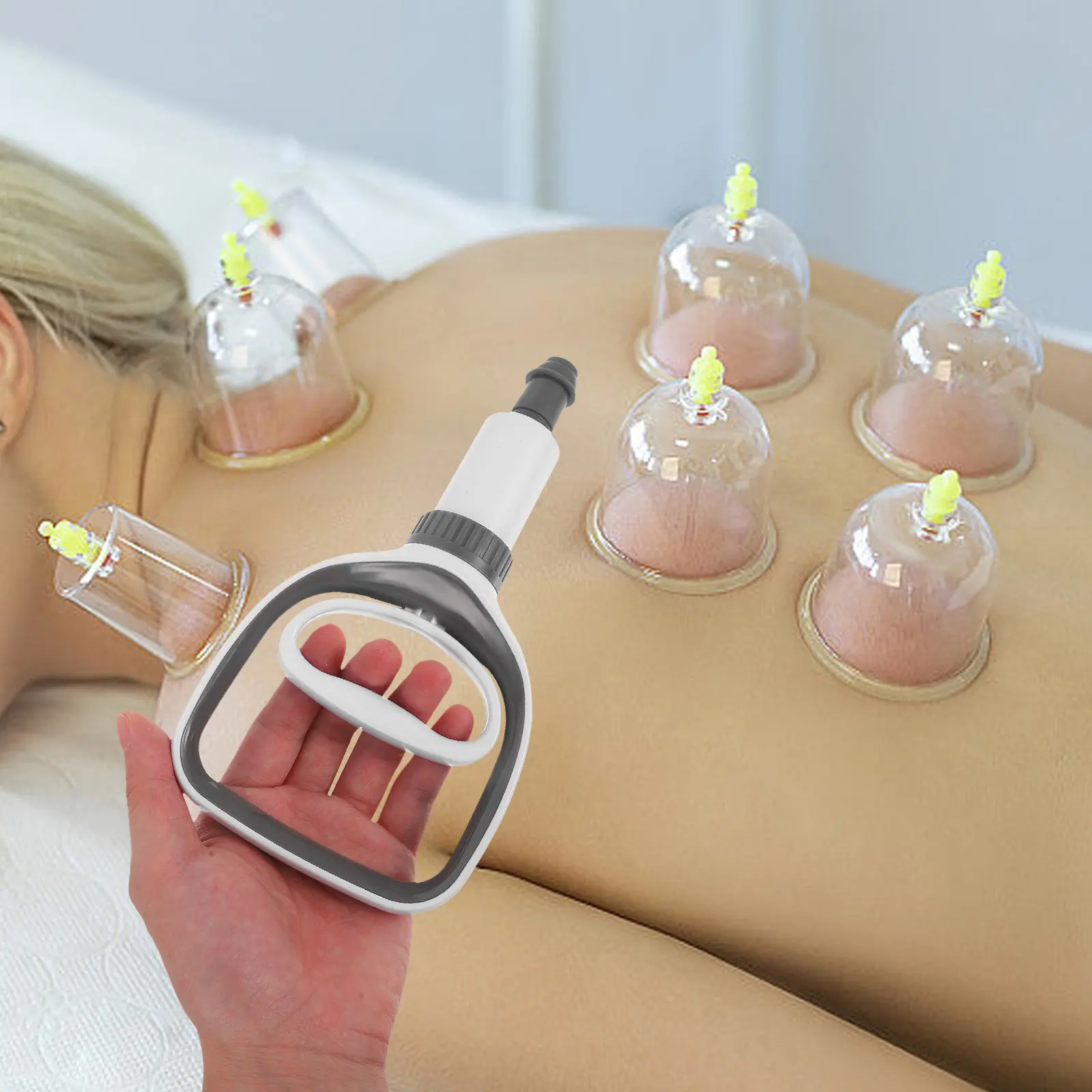 

Manual Cupping Pump Vacuum Handheld Air Exhaust Tool for Back Neck Leg Fatigue Relief Cupping Equipment Therapy Supply