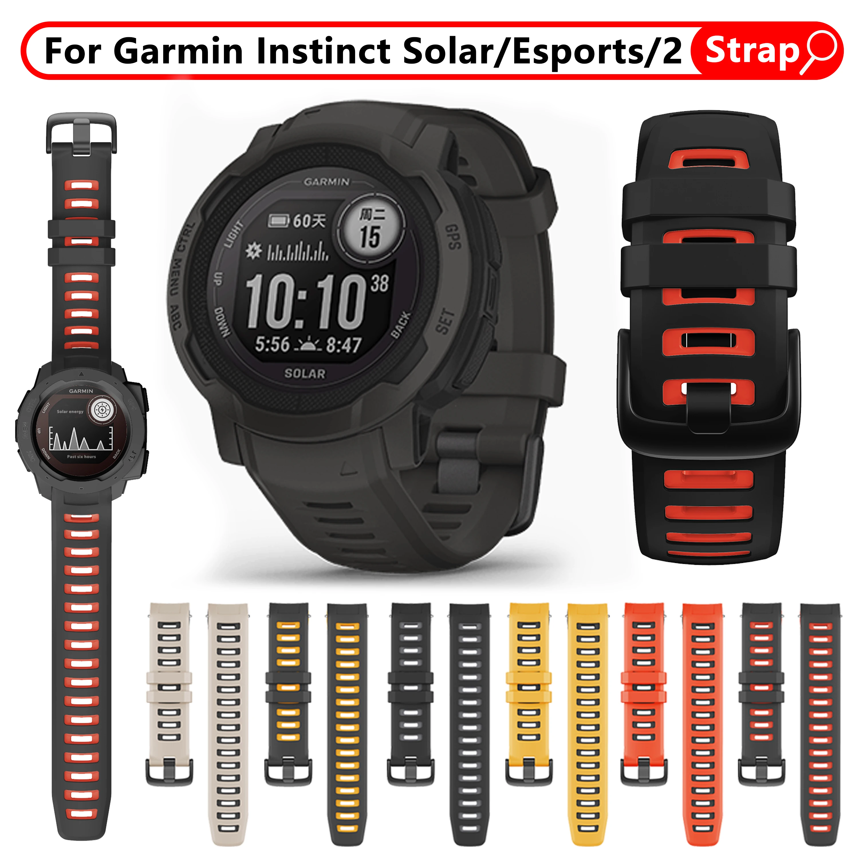 

Bracelet for Garmin Instinct 2 Solar Smart watch band Strap for Instinct Crossover Solar Tactical Esports Tide watchband Correa