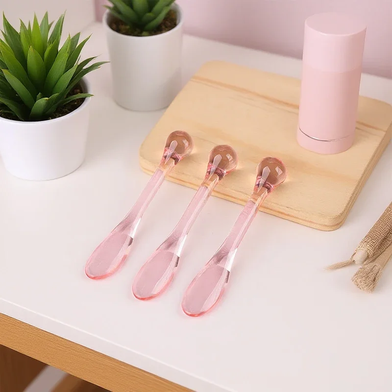 1/3 pçs espátulas cosméticas acrílicas e conjunto de colher com caixa para máscara de creme facial mistura de lama ferramentas de beleza rolo aplicador facial