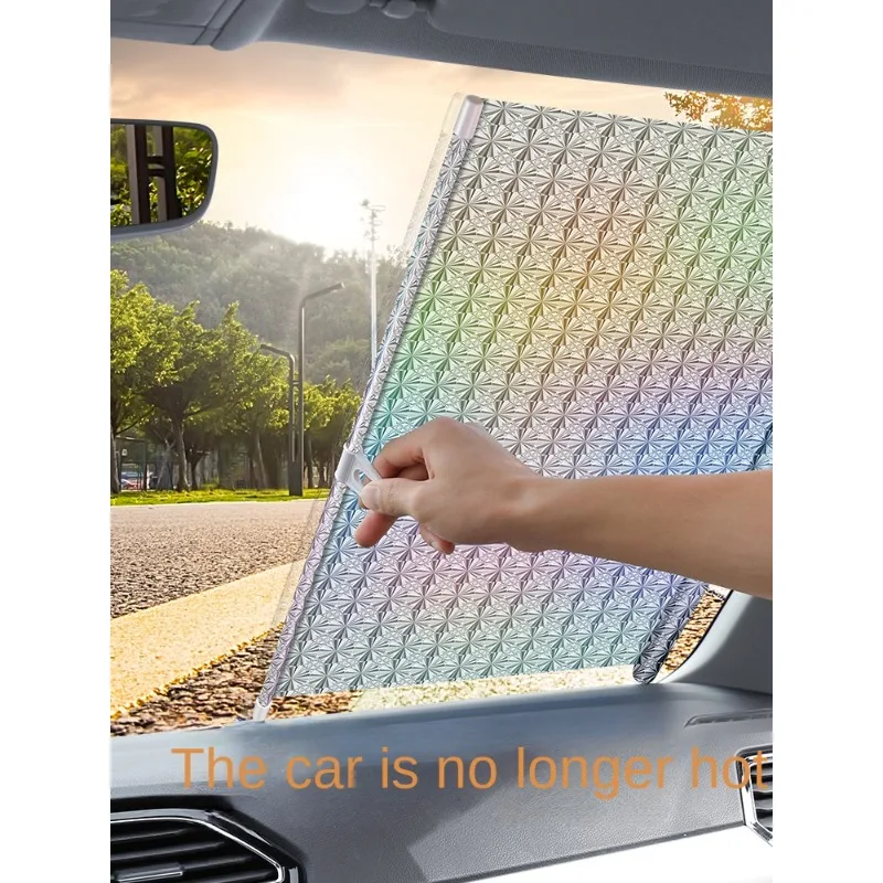 Car Automatic Roller Shutter Sunshade Thermal Insulated Curtain Block Sun Protection Retractable Front Windscreen Rear Gear