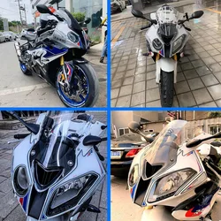 オートバイのフロントフェアリングステッカー,3Dランプエッジジェル保護,燃料タンクペイントパッド,BMW s1000rr 2009-2014 2010