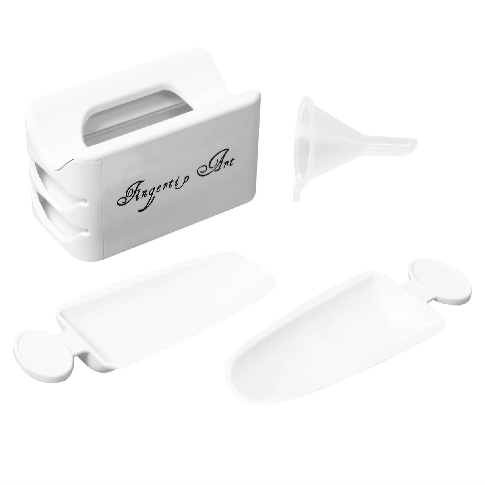 HEIßER Tragbare Tauch Pulver Recycling Tablett Nagel Werkzeuge Doppel-Schicht Praktische Nagel Schmuck Diamant Pulver Recovery Box