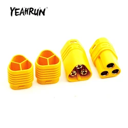 YEAHRUN 5 Pairs 3 Pole Plug Socket 3 Pin for Motor ESC MT 60 3.5mm High Current Plug for RC Toy Model