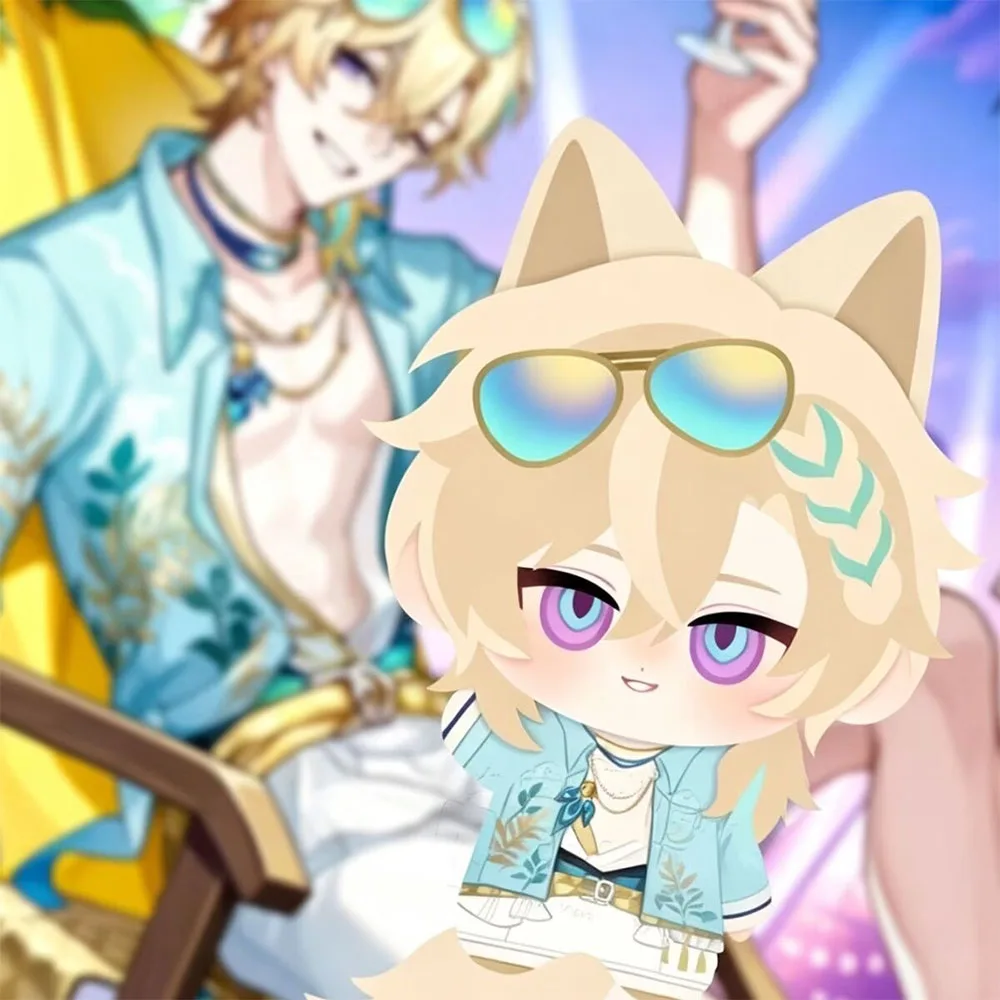 10cm Honkai Star Rail Sand King Siesta ‌ ‌   Peluche Aventurine avec oreilles, nouvelle poupée en peluche Aventurine SP, cadeau d'anniversaire ou de Noël