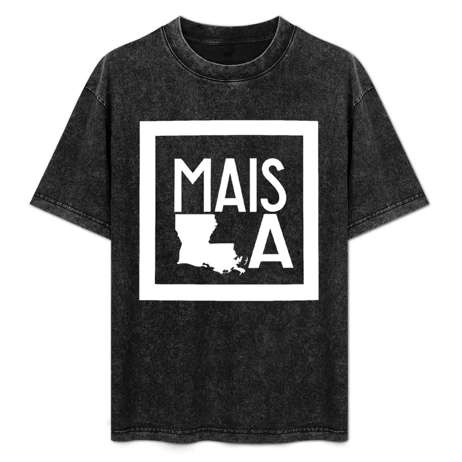 

Mais La-White Text T-Shirt boys animal print Funny t-shirt sweat plus sizes cotton t shirt men