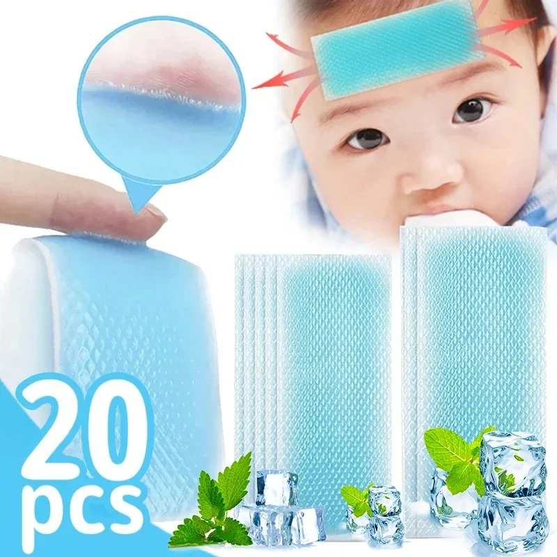 

Phone Cooling Patches Multifunction Lower Temperature Ice Stickers Bady Adult Cooling Gel Patch for Fever Discomfort Pain Relief