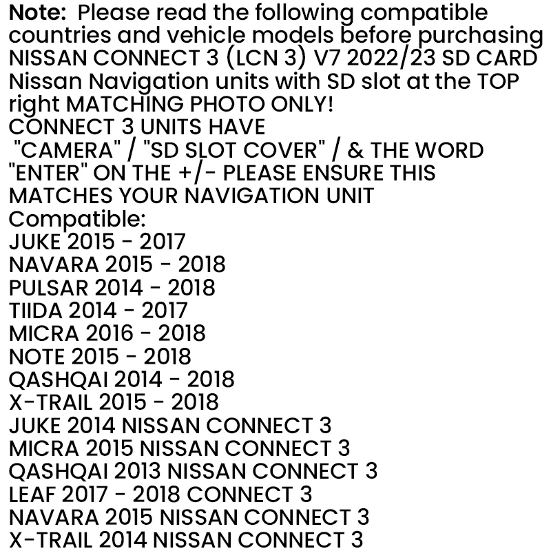 For Nissan Europe Car Connect3 V7 SD Card 16GB Latest Version Satellite Navigation SD Card GPS Navigation 24 Hours Shipping