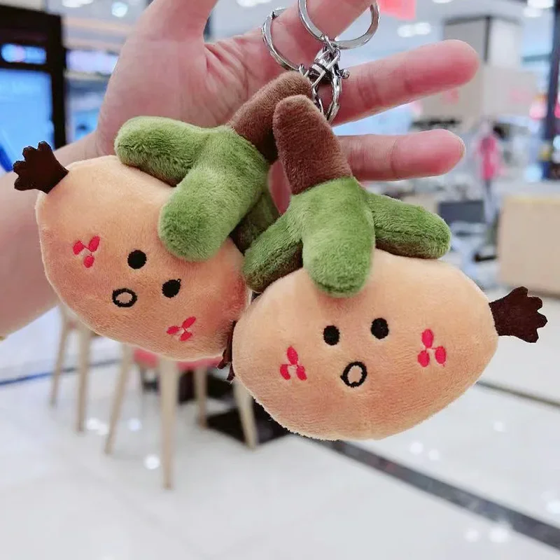 Stuffed Plants Plush Backpack Pendant Doll Orange Girl Heart Super Cute Keychain Kawaii Exquisite Brithday Gift for Best Friend