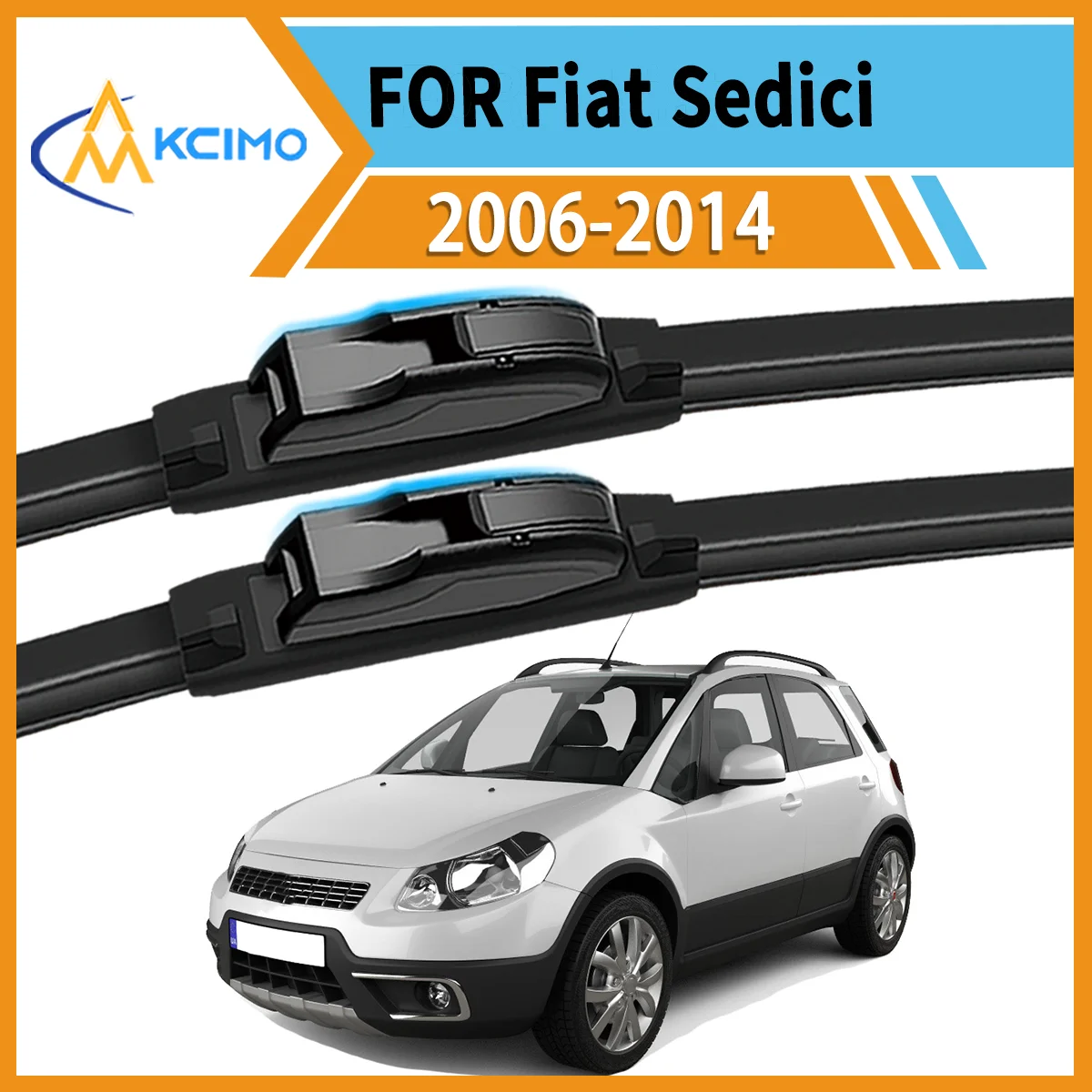 

Reliable 2-Pack Windshield Wiper Blades for Fiat Sedici 2006-2014 All-Season Use Smudge-Free Clean Enhanced Driver Safety