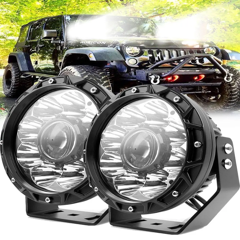 

Round Work Light Driving Spot Light for Search Light Vehicles Long Range 4x4 Driving Work Led Off Road 12v 24v Car Truck ATV SUV