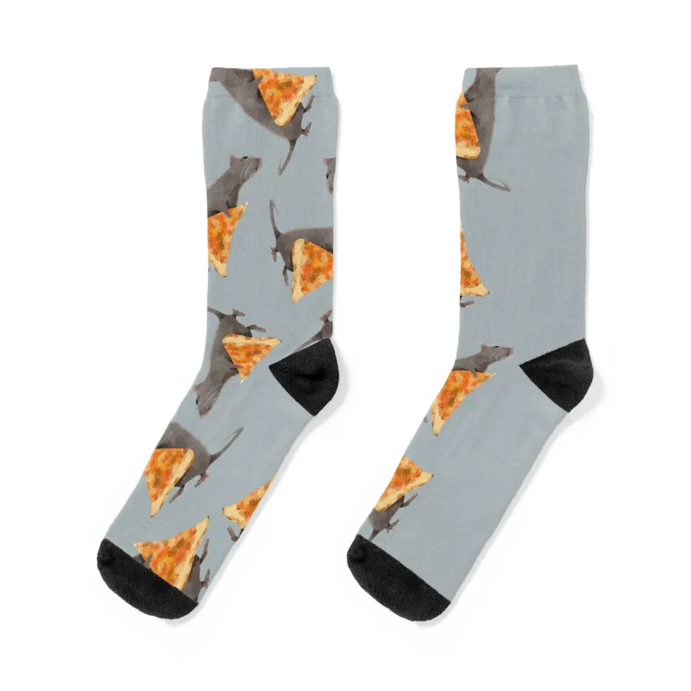 All The Pizza Rats (grey ) Socks gym funny gift hiphop halloween Socks Male Women's