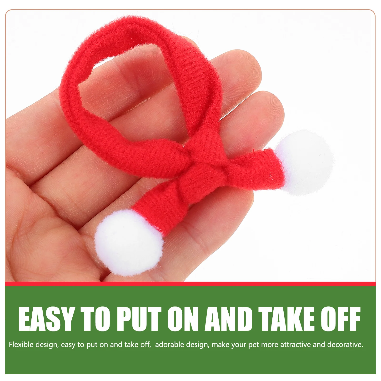 

6Pcs Christmas Pet Hat Scarf Set Flexible Lightweight Xmas Dog Cat Costume Party Decoration Supplies Xmas Pet Hat and Scarf