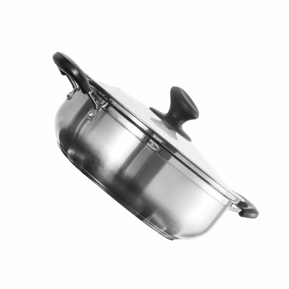 

1 шт., горячая кастрюля из нержавеющей стали с двойной сеткой, бытовая кастрюля с защитой от ожогов, индукционная газовая плита, совместимая