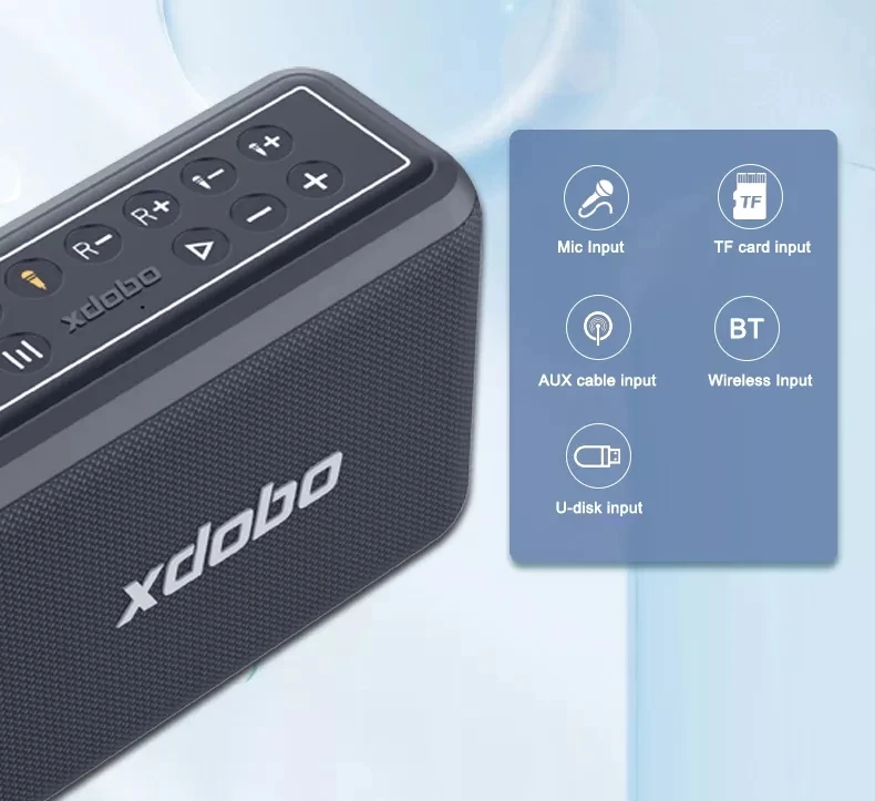 XDOBO X8 PRO 120 واط مكبر صوت فائق القوة مقاوم للماء مع 2 ميكروفونات مضخم صوت يدعم TWS لاسلكي كاريوكي ستيريو مكبر صوت خارجي