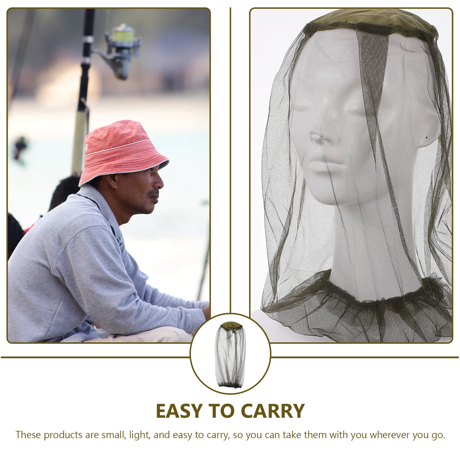 

2Pcs Outdoor Fishing Anti-Mosquito Caps Breathable Sunshade Mask Insect Prevention Caps for Hunting Gardening Outdoor Sun Hat