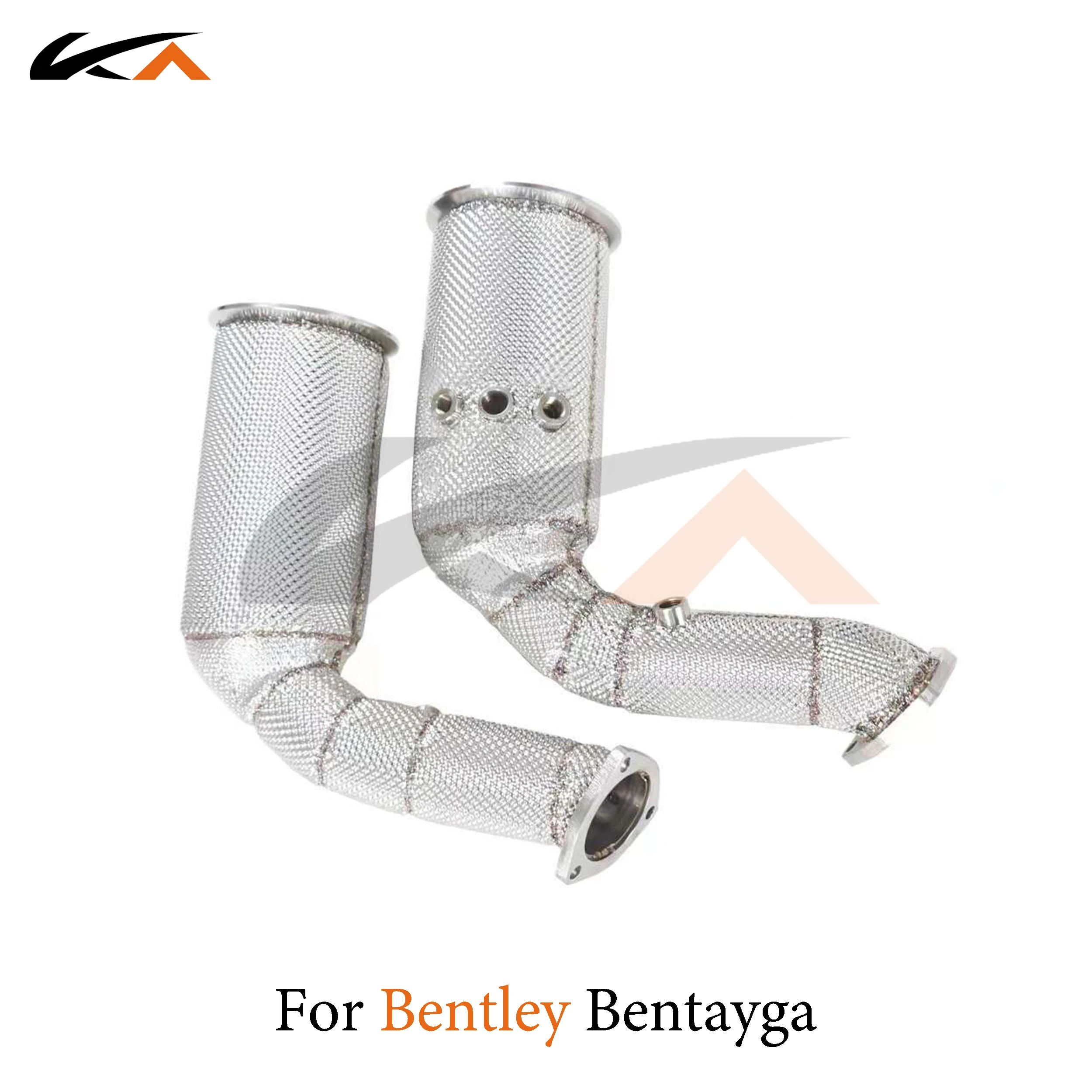 KA Tuning downpipe exhaust stainless headers for Bentley Bentayga 4.0T axle pipe performance parts heat shield catalysis