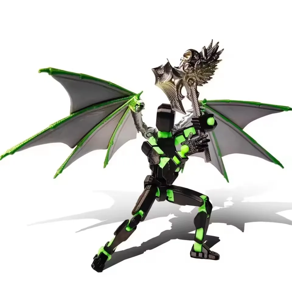 ثلاثية الأبعاد مطبوعة رجل مشترك الظلام Illidan متعدد المفاصل المنقولة لتقوم بها بنفسك عمل الشكل مع أجنحة شيطان مفصلية روبوت الدمية مضحك هدية #4