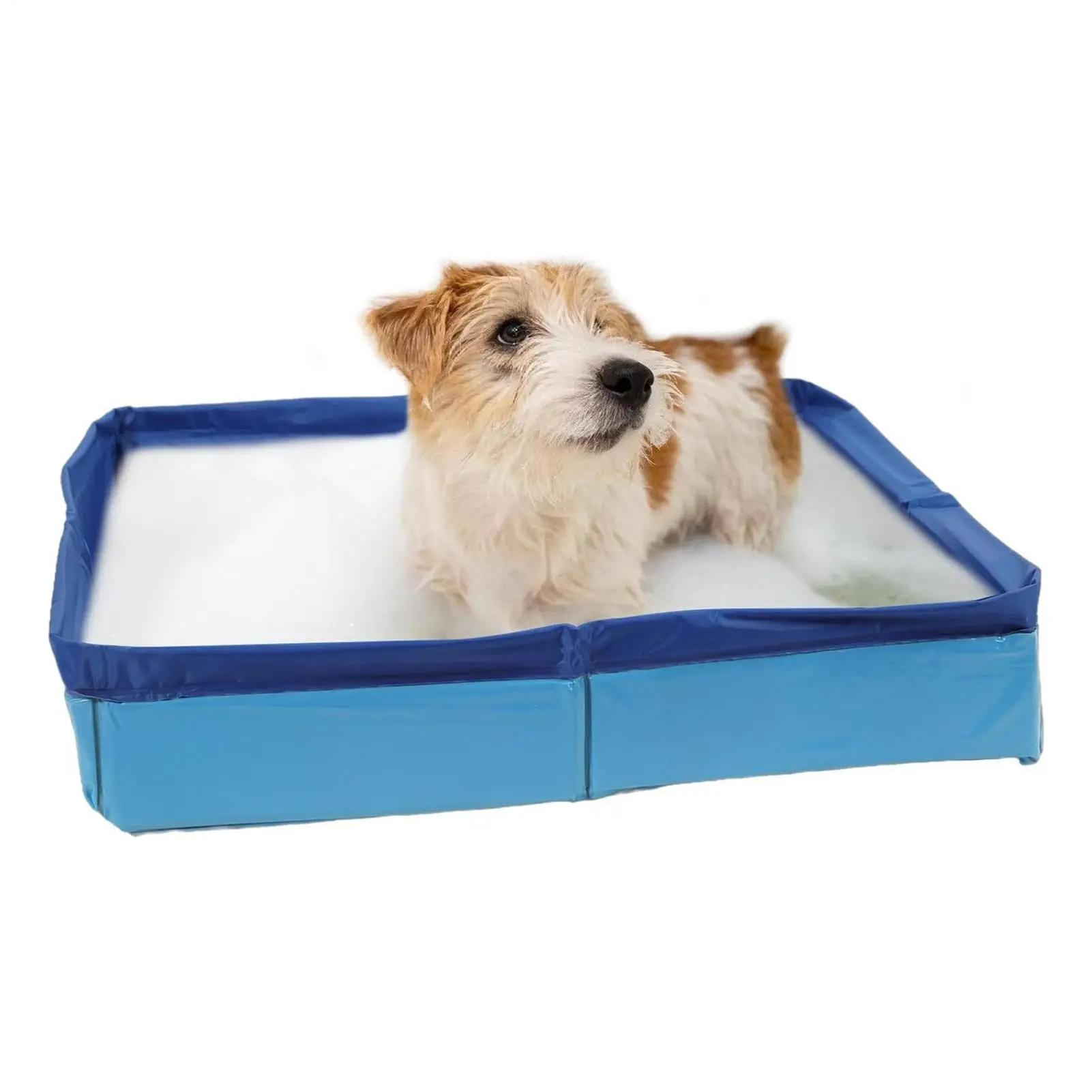 Dog Paddling Pool 50x50cm PVC Folding small pet bathtub Summer Cool Cleaning Basin for Puppy Cats Ducks Parrots Pet Supplies