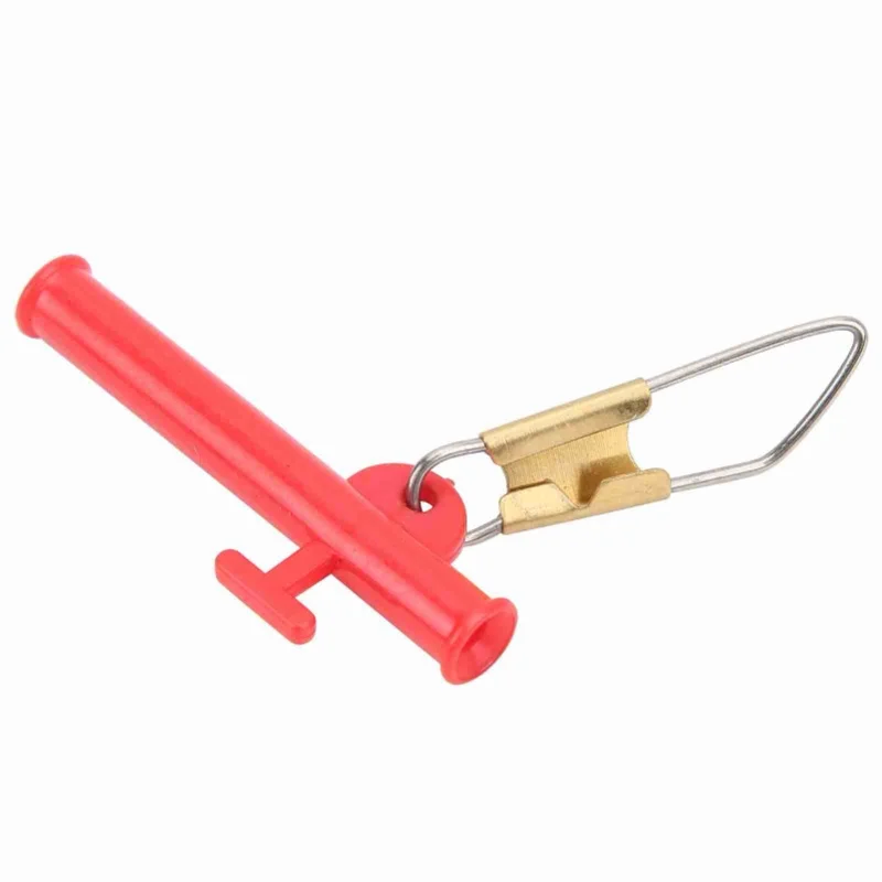 

4Bags Fishing Line Sinker With Metal Snaps ABS Slider Clip Outdoor Fishing AccessoriesRed