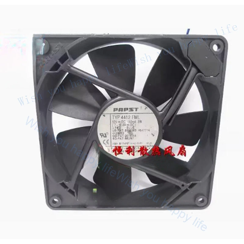 

V+ FOR PAPST TYP 4412 FML 12V 0.16A 2W 12025 12CM EBTT cooling fan