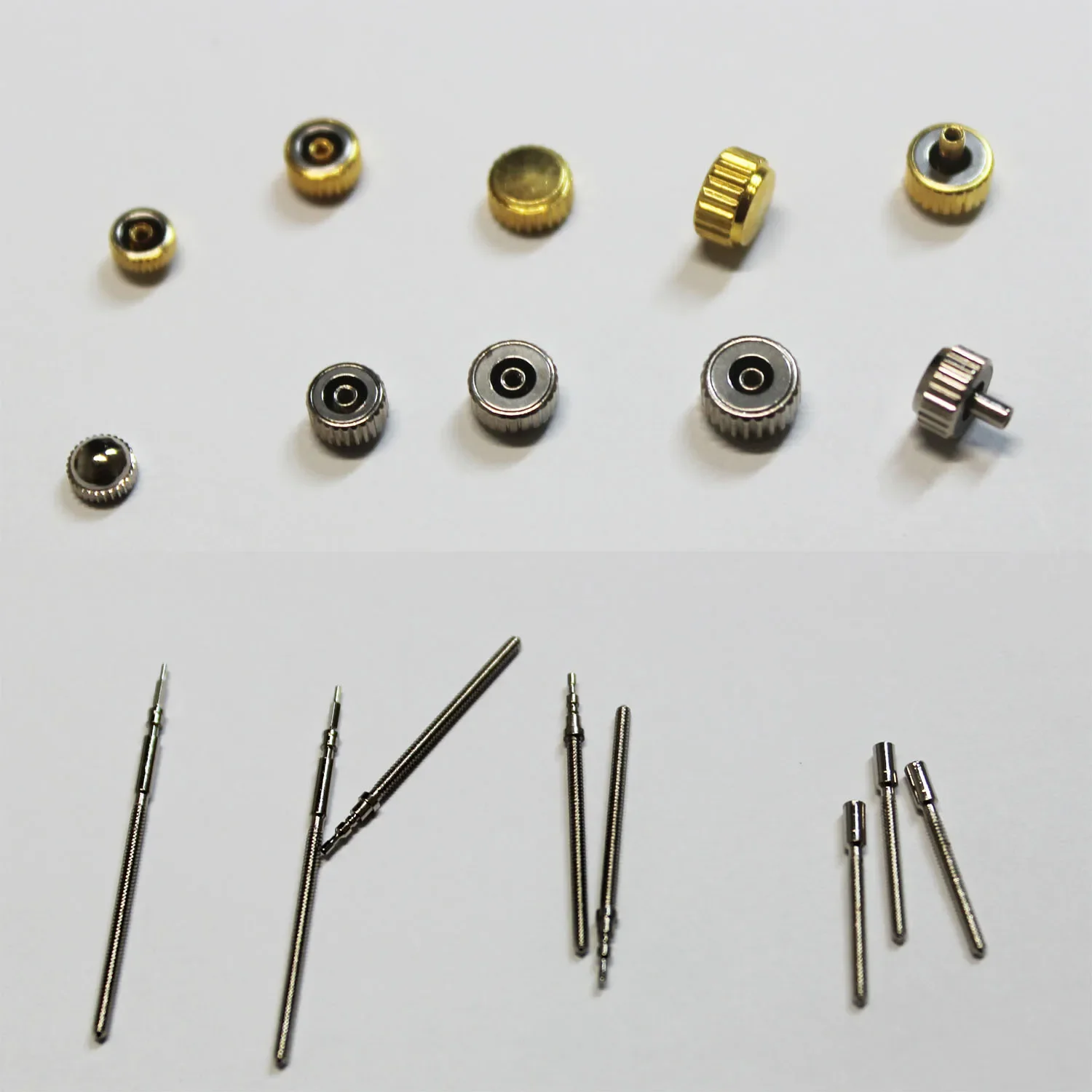 Multisize Watch Winding Stem Extender Extension Bar + Crowns Replacement Part Stainless Steel Watch Repair Accessory Watch Maker