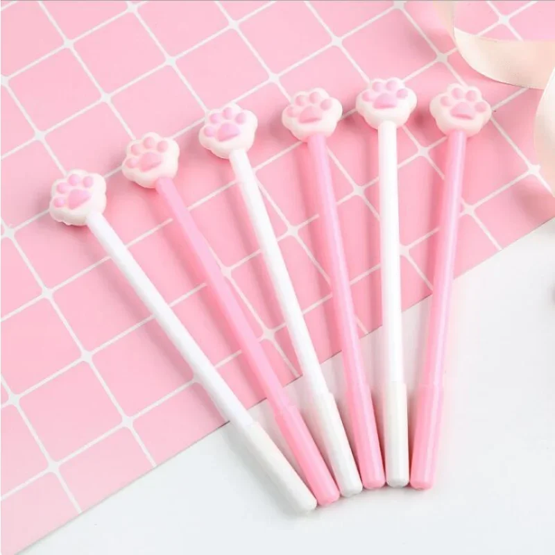 Cute Cat Paw Pink Heart Gel Pen Signature Pen School Office Supply Promotional Gift