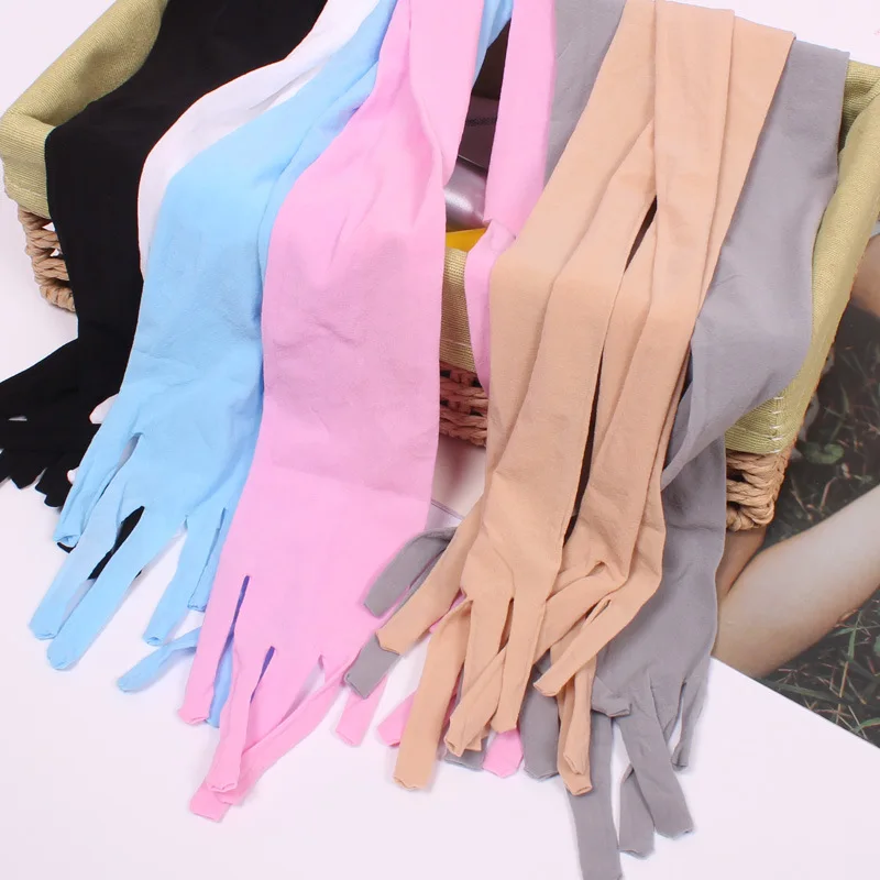 Sexy Lace Thin Smooth Sheer Seamless Long Gloves Women Breathable High Elasticity Stockings Mittens Summer Sun Protection T248